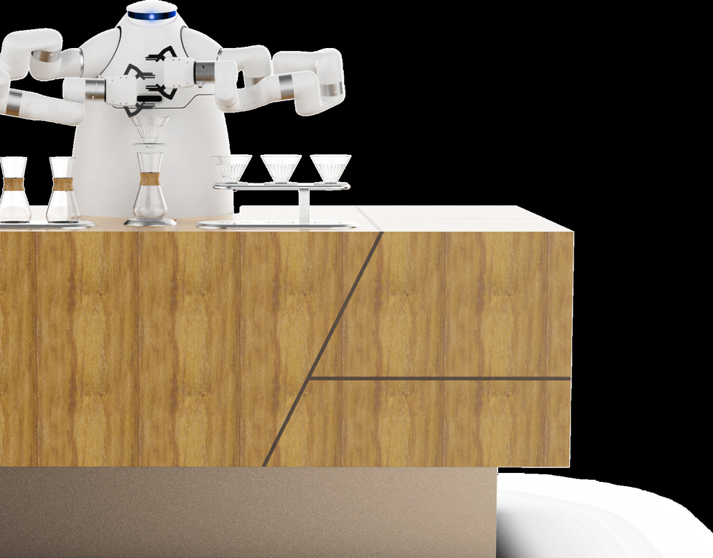 เครื่องชงกาแฟแขนหุ่นยนต์ RJ45 อินเทอร์เฟซ HDMI Artisanal Cafe Latte Robot ในโอลิมปิกฤดูหนาว
