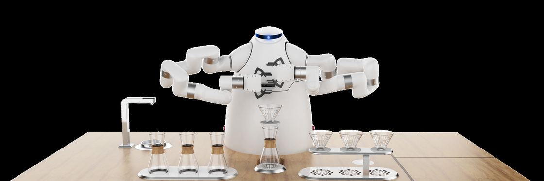 เครื่องชงกาแฟแขนหุ่นยนต์ RJ45 อินเทอร์เฟซ HDMI Artisanal Cafe Latte Robot ในโอลิมปิกฤดูหนาว