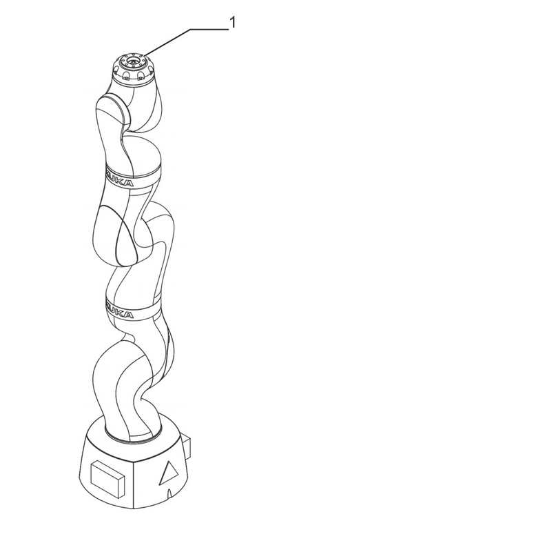 กริปเปอร์แขนหุ่นยนต์ขนาดเล็ก kuka ยืดหยุ่นได้ 800 มม. สำหรับการประกอบ LBR iiwa 7 R800