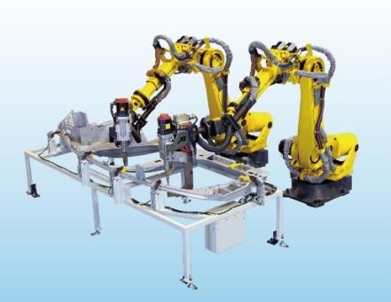 Fanuc Robotic Arm การเขียนโปรแกรมแบบยาวสำหรับการติดตั้งแบบยกระดับการเชื่อมจุดซ้อน