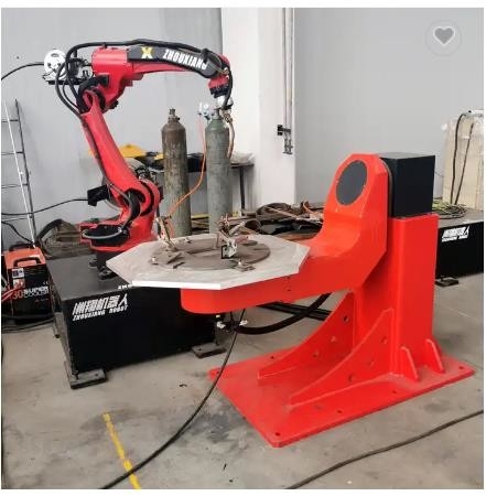 FANUC เครื่องกำหนดตำแหน่งหุ่นยนต์แกนคู่ L Type Arc Welding Robotic Positioner 300KG 450mm