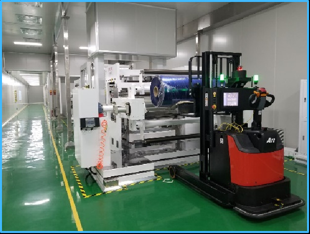 โรบอตฟอร์คลิฟต์ AGV ความเร็วปรับได้ 0-1500 มม/วินาที 270 กิโลกรัม น้ําหนักของตัวเอง มีใบรับรอง CE